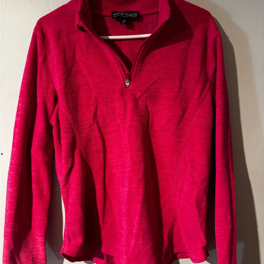 Almost Famous Vibrant Pink Cowl Neck Sweater